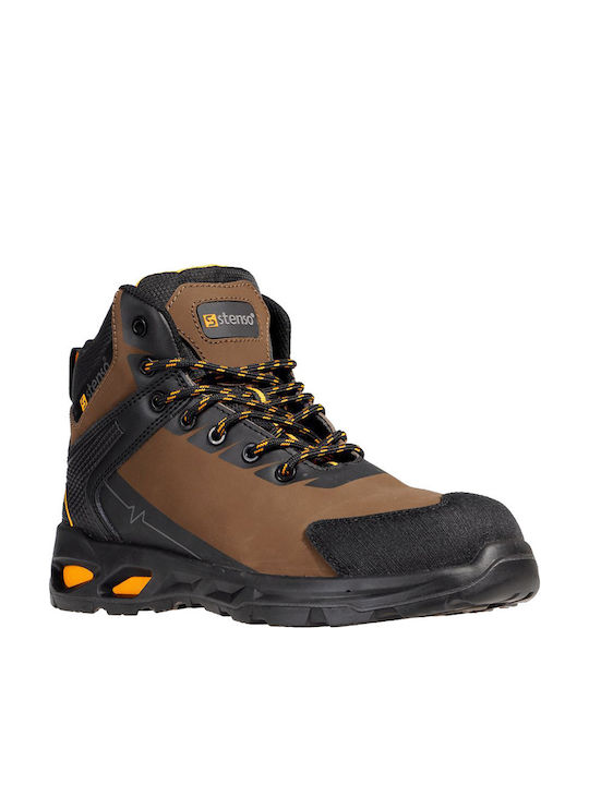 Stenso Wasserdicht Stiefel Sicherheit Braun S3 mit Zertifizierung HI,SR