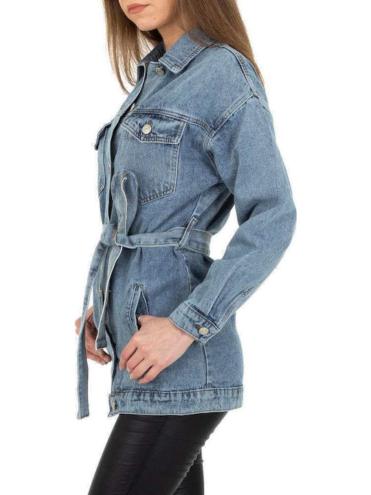Jachetă de femei din denim Blue