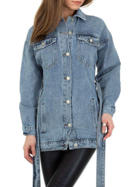 Jachetă de femei din denim Blue