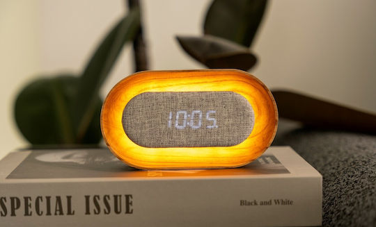 Gingko Lumos Clock Oval White Ash G07o-ah 703556206888