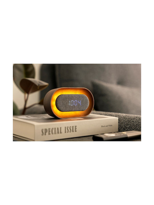 Gingko Lumos Clock Oval Walnut G076o-wt 703556206871