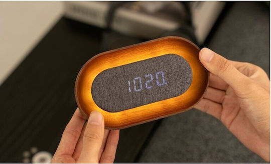 Gingko Lumos Clock Oval Walnut G076o-wt 703556206871