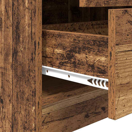 Desk Wooden with Bookshelf Old Wood 70x50x76cm
