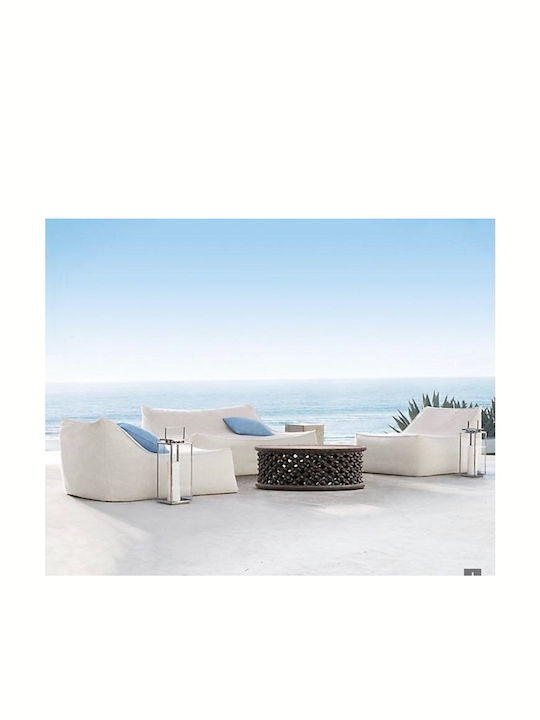 Deckchair Black 190x80x70cm.