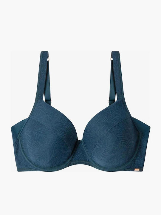 Bra with Light Padding Underwire Blue