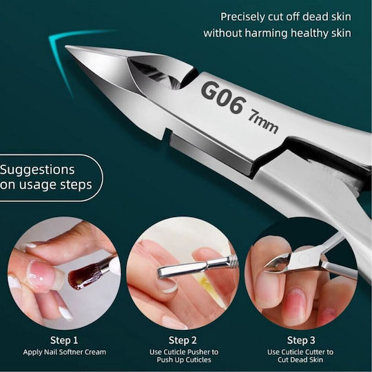Ατσάλινο Πενσάκι Επωνυχίων Globalnail G06 7mm