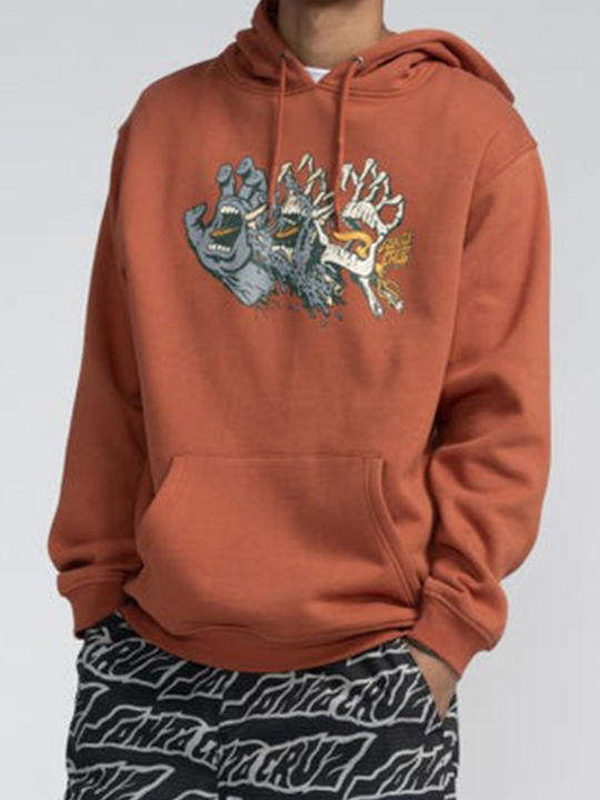 Hand Sweatshirt with Hood Clay