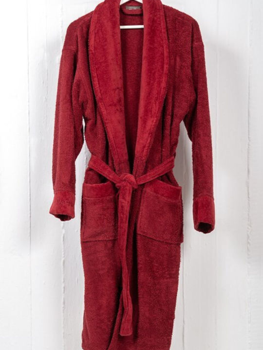 Naf Naf Bonjour Bathrobe Deep Red