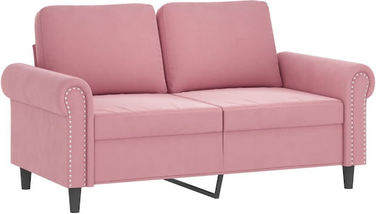 Living Room Furniture Set 3-Seater & 2-Seater & Armchair & Stool Pink