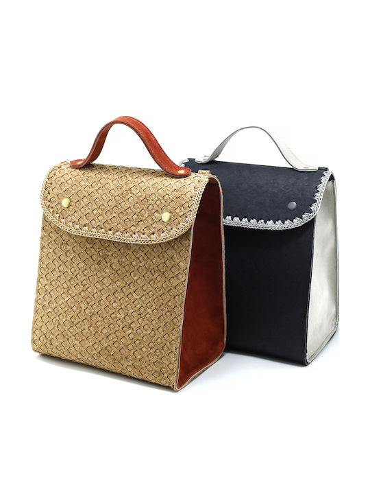 De piele Geantă de damă Rucsac Gri