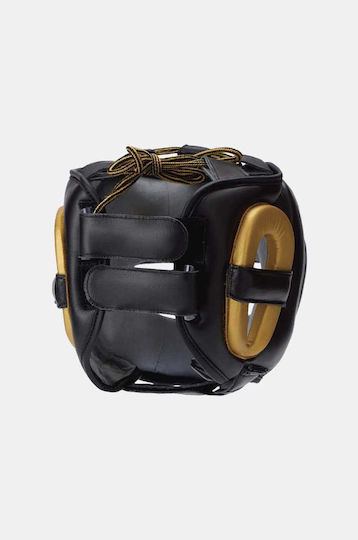 Sting Adult Full Face Boxing Headgear Leather Black