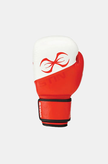 Sting Boxhandschuhe Leder für Kampf Rot