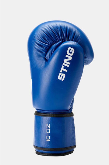 Sting Boxhandschuhe Leder für Kampf Blau