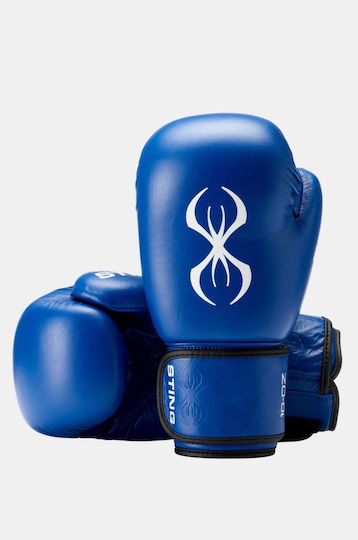 Sting Boxhandschuhe Leder für Kampf Blau
