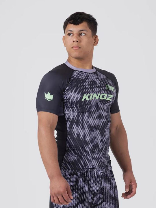 Kingz Short Sleeve Shirt KRS142 for Jiu-Jitsu Black