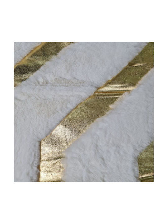 Saray Home Luxurius Σετ Μοντέρνα Χαλιά Κρεβατοκάμαρας Λευκά DSN04 WHGLD SET 3τμχ