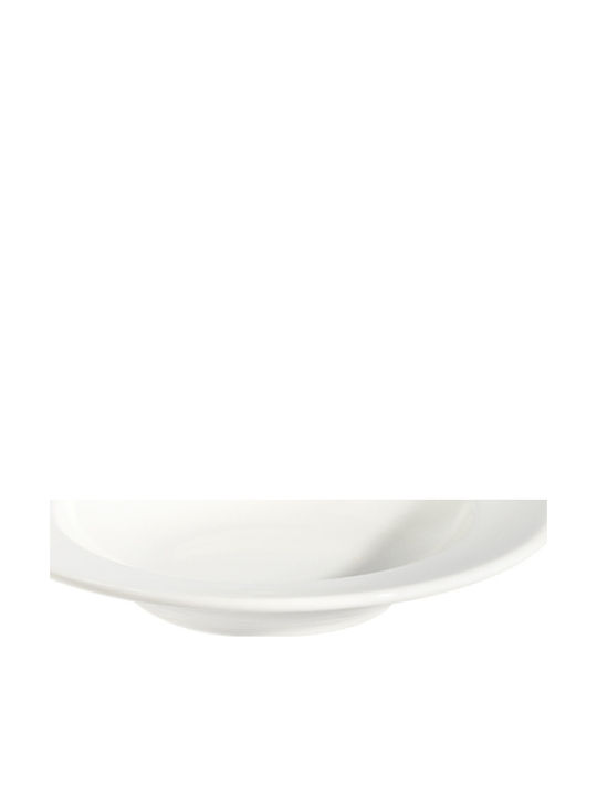 Fine Plate Soup made of Porcelain White 23cm 6pcs
