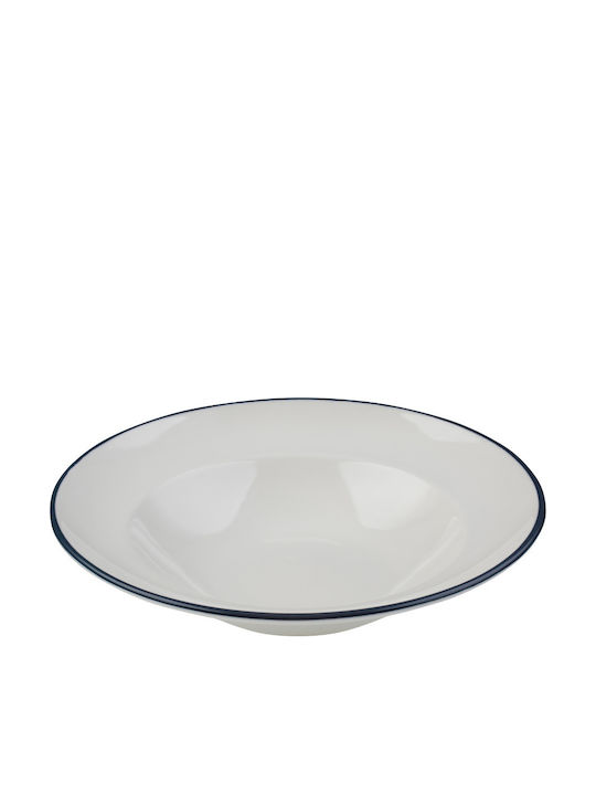 Fine Plate Pasta made of Porcelain with Diameter 25cm 6pcs