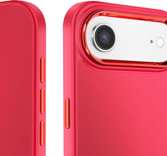 Avizar Case Iphone Air Matte Finish Metallic Camera Outline Red