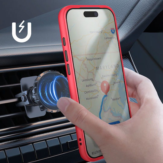 Avizar Hülle iPhone 17 Pro Max Ring Stand Magnetische Befestigung Rote