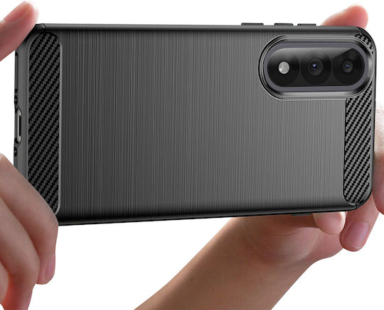 Avizar Handyhülle Oneplus Nord 5 In Carbon Effekt Silikon Gebürstete Textur Schwarz