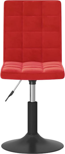 Taburete Bar Cu Spătar și Înălțime Reglabilă Burgundy Roșu 6 Buc 40x52x102.5-117.5 cm