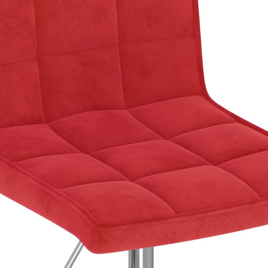 Taburete Bar Cu Spătar și Înălțime Reglabilă Burgundy Roșu 6 Buc 40x52x102.5-117.5 cm