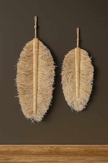 Atmosphera Διακοσμητικό Τοίχου Raffia από Raffia 24x50cm 2τμχ