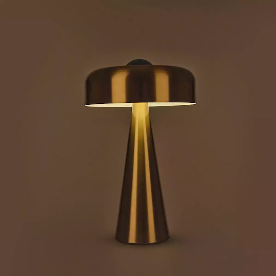 Table Lamp LED with Brown Shade and Base