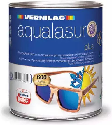 Vernilac Aqualasur Plus Impregnation Varnish Water 606 Mahogany 750ml