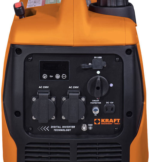 Kraft 3500i Leise Generators Inverter Benzin mit Kickstart und maximaler Leistung 3.75kVA