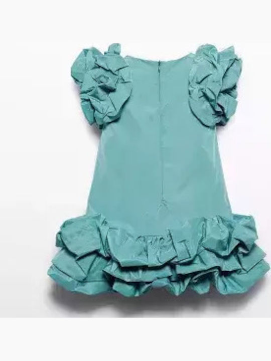 Children's Dress Short Sleeve Light Blue