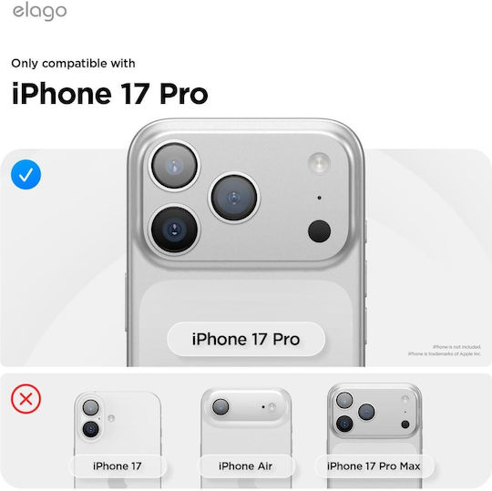 Elago Back Cover Σιλικόνης Μαύρο (iPhone 17 Pro)