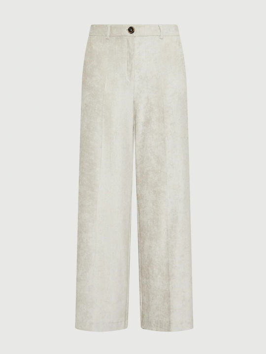 Women's Fabric Trousers Ivory