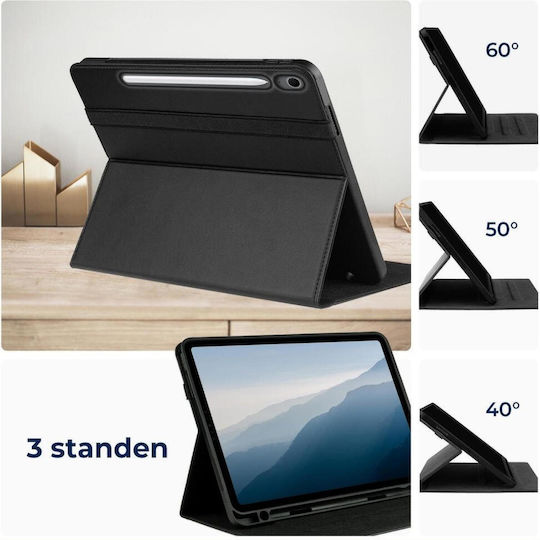 Rosso Флип капак Черен (Samsung Galaxy Tab S10 FE Plus X620 / X626B)
