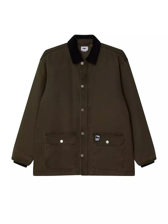 Norton Barn Coat Geacă Negru Măsliniu Spălat Faded