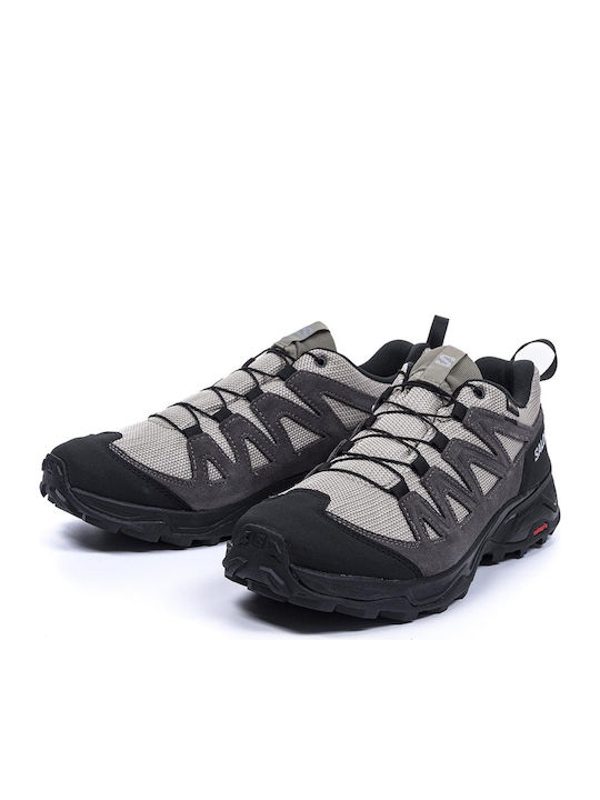 Salomon X Ward GTX Men's Waterproof Hiking Shoes with Gore-Tex Membrane Khaki / Black / Pewter