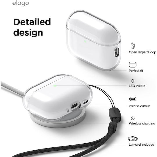 Elago Strap Case Калъф в Прозрачен цвят за Apple AirPods Pro 3