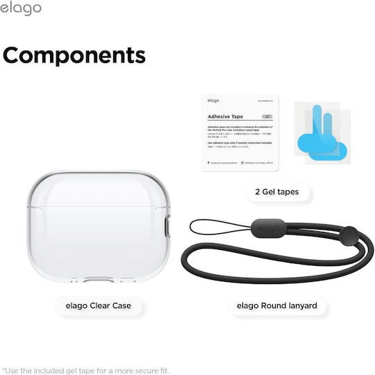 Elago Strap Case Калъф в Прозрачен цвят за Apple AirPods Pro 3