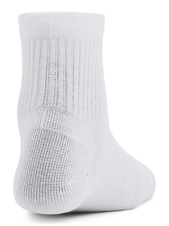 Under Armour Essential Αθλητικές Κάλτσες Λευκές 3 Ζεύγη