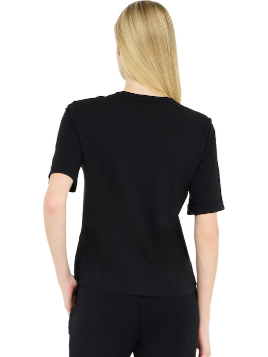 Women's Blouse with V Neckline Nero