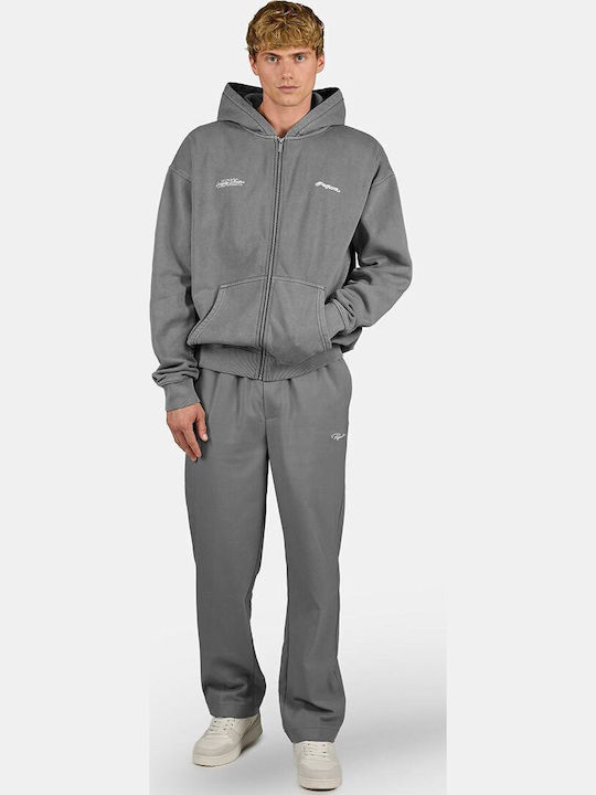 Vintage Grey Men's Sweatshirt with Hood