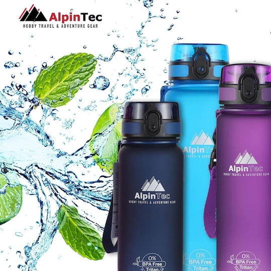 AlpinPro Kids Water Bottle Butterfly Plastic with Straw Non Spill Kids 400ml