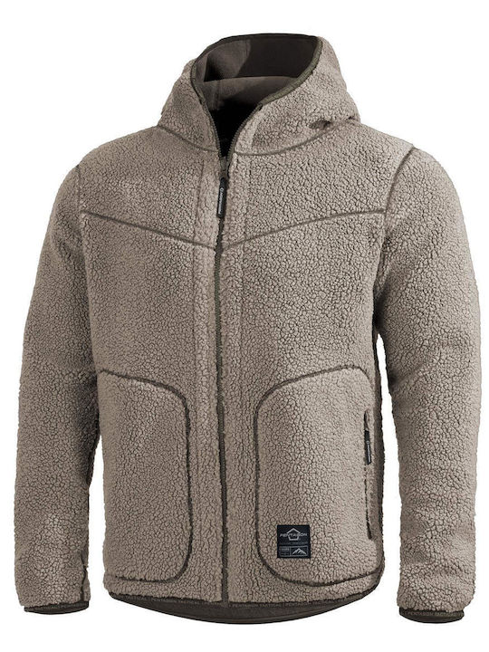 Pentagon Ianos Sherpa Hunting Cardigan Fleece Khaki