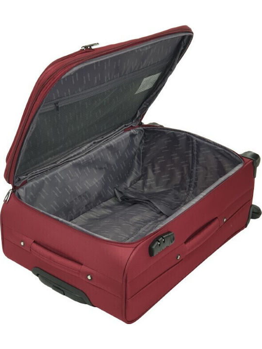 Forecast 8317 Mittlerer Reisekoffer Weichschalen Rot mit 2 Räder Höhe 60cm