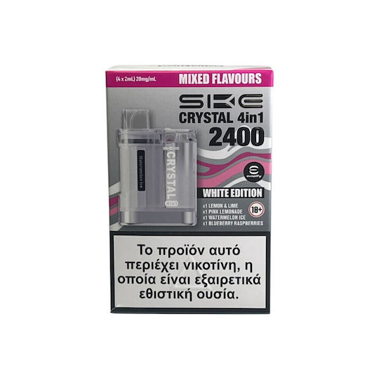 Crystal Vape Ηλεκτρονικό Τσιγάρο μιας Χρήσης 600 Εισπνοών 20mg Ροζ