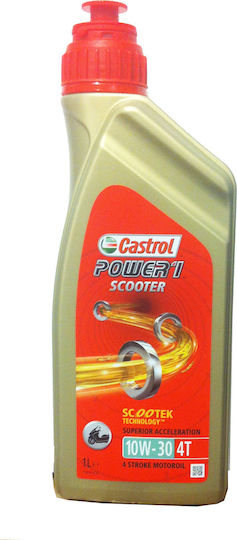 Castrol Power 1 Scooter 4T 10W-30 Λάδι Μοτοσυκλέτας για Τετράχρονους Κινητήρες 1lt