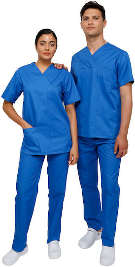 Ultima Unisex Σετ Ιατρικό Παντελόνι και Μπλούζα Πετρόλ από Βαμβάκι και Πολυεστέρα