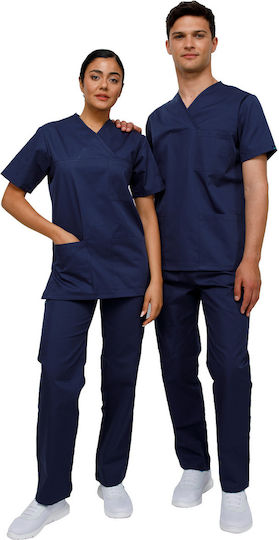 Ultima Unisex Σετ Ιατρικό Παντελόνι και Μπλούζα Μπορντό από Βαμβάκι και Πολυεστέρα