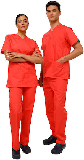 Ultima Unisex Σετ Ιατρικό Παντελόνι και Μπλούζα Πετρόλ από Βαμβάκι και Πολυεστέρα